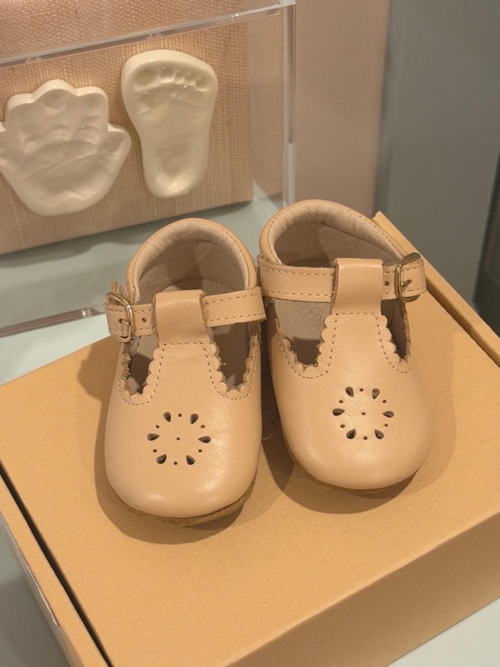 Soft T-Strap Baby Walkers in Neutral Beige